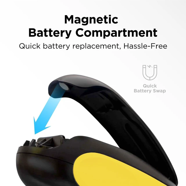 Alt view image 5 of 6 - One-To-Go Electric Can Opener, Yellow | One Touch, Auto Stop, Smooth Edge, Cordless Battery Operated, For Seniors with Arthritis