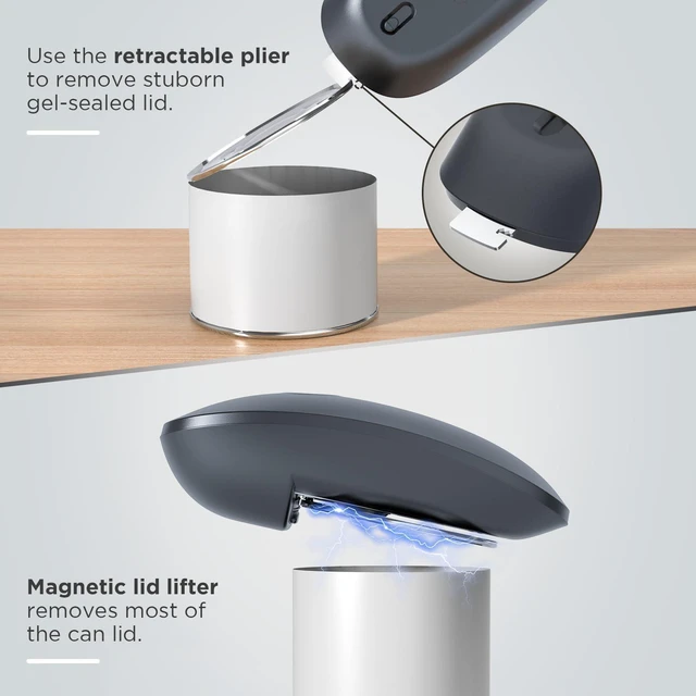 Alt view image 5 of 7 - Ultrablade SE Electric Can Opener, USB-C Rechargeable, Smooth Edge | Cordless Automatic Can Opener for Kitchen for Seniors with Arthritis, Battery Powered Handheld, for Small or Large Cans,Black