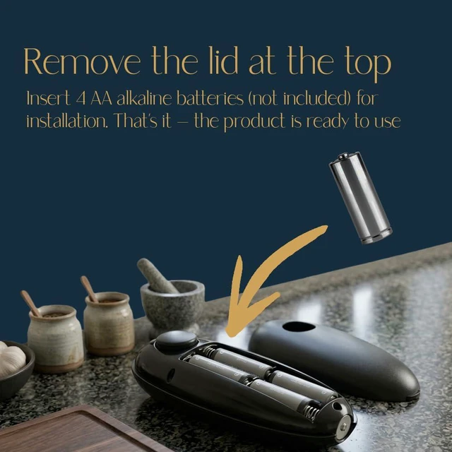 Alt view image 3 of 6 - Electric Can Opener Automatic One Touch Hands Free Can Opener for Seniors, Battery Operated Cordless, Smooth Edge Safety, Handheld Stainless Steel Blade, Open Any Size Can, Black
