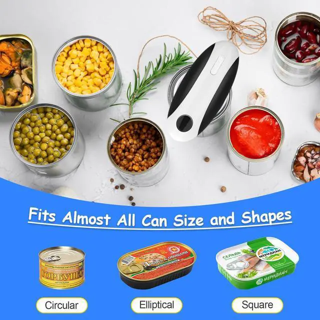 Alt view image 6 of 7 - Electric Can Opener, Can Opener Electric Fits All Can Sizes, One Touch USB Rechargeable Electric Can Opener for Kitchen and Seniors with Arthritis, Chef, Automatic Can Opener, Portable Kitchen Gadgets