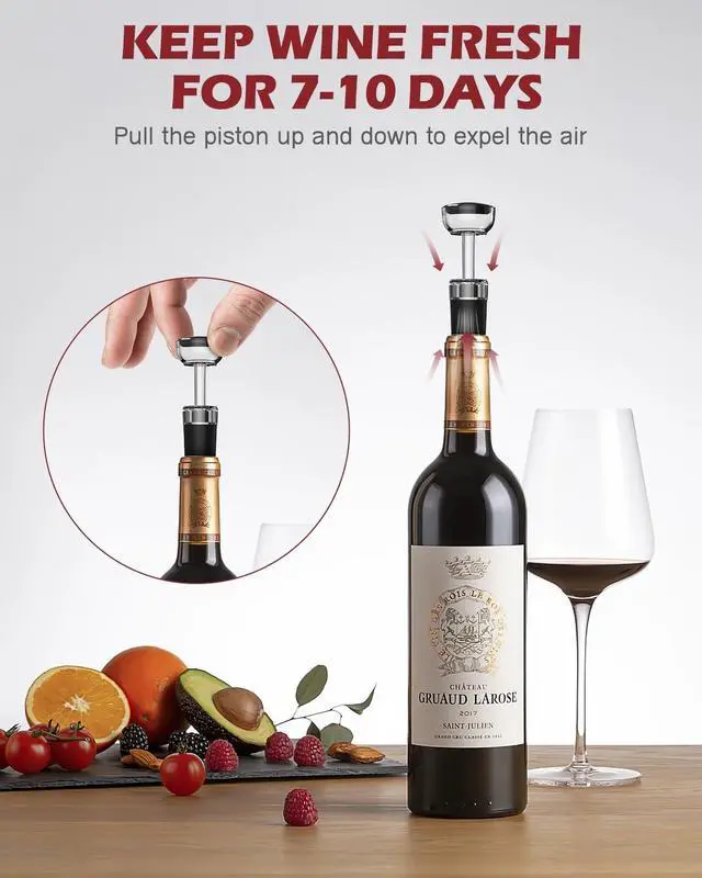 Alt view image 4 of 7 - Electric Wine Opener Set, Rechargeable & Cordless, for Wine Lovers