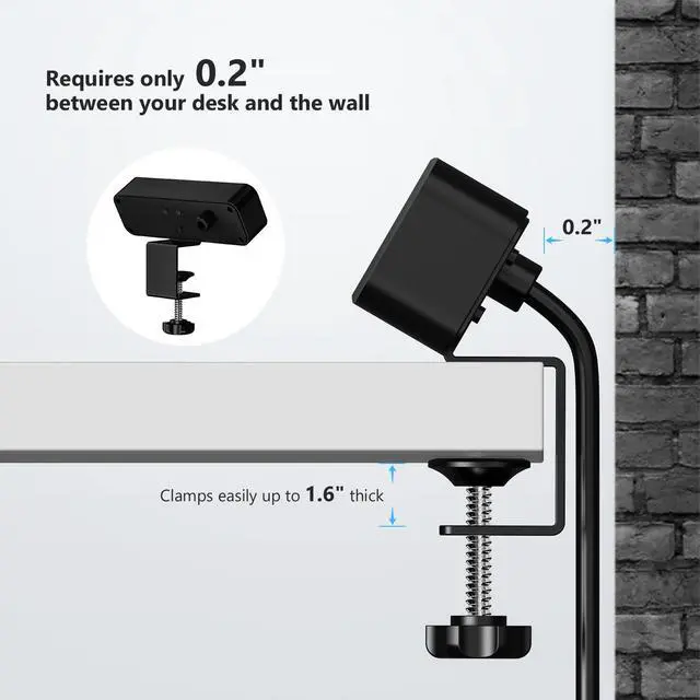Alt view image 4 of 6 - Desk Power Strip Desk Clamp Power Strip, Desk Mount USB Charging Power Station, Desk Multi-Outlets, 3 AC Outlets 6.5 ft Extension Cord Desktop Charging Clamp for Home Office Workshop
