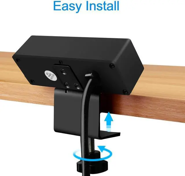 Alt view image 5 of 7 - 3 Outlet Desk Clamp Power Strip with USB Ports, Desktop Power Strip Surge Protector 1200J. Table Mount Charging Power Station, on Edge Power Outlet 125V 12A 1500W