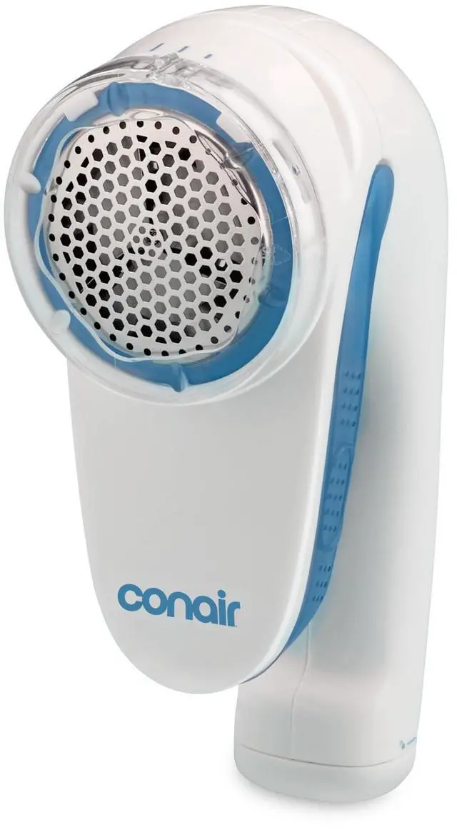Main image of Conair Fabric Shaver and Lint Remover, Battery-Operated Portable Clothes Shaver with 3 Settings, Fuzz Remover for Sweaters, Clothing and Furniture, Large 2-Inch Shaving Head, White