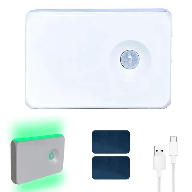 Alt view image 5 of 5 - 4 Pack Rechargeable Motion Sensor Night Lights, RGB & Warm White Stair Lights with Magnetic Mount, Wireless Indoor Lights for Stairs, Hallway, Bathroom, Closet & Cabinet