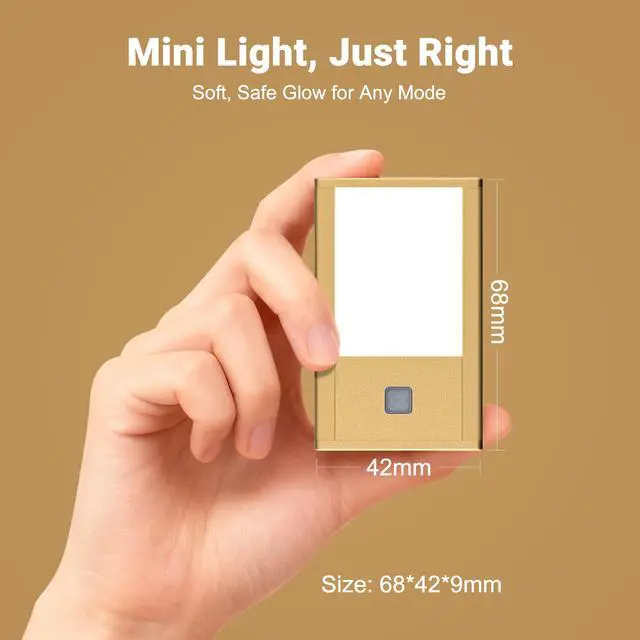 Alt view image 5 of 7 - Rechargeable Motion Sensor Night Light, 4-Pack Gold, 3000K