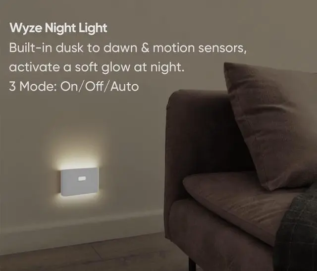 Alt view image 2 of 7 - Rechargeable Night Lights with Dusk to Dawn & Motion Sensors, Warm & Soft White Stair Lights for Bathroom, Hallway, Linkable, Magnetic Mount, 3 Pack