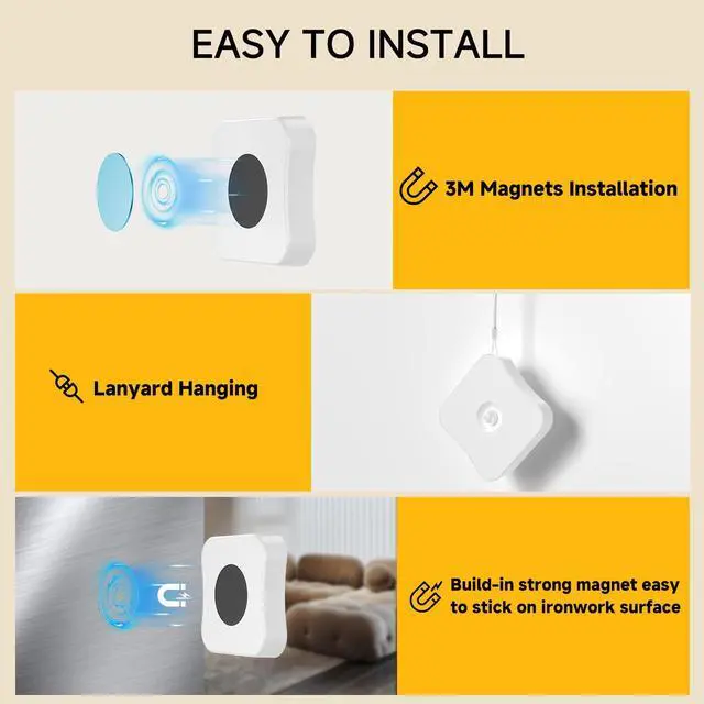 Alt view image 6 of 7 - Rechargeable Motion Sensor Light Indoor Stair Lights Rechargeable Battery Night Light Stick On Magnetic Motion Lights for Stair, Step, Hallway, Closet, Cabinet, Bathroom, Cool White, 4 Pack