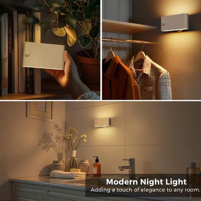 Alt view image 2 of 7 - Motion Sensor Night Light, Rechargeable Stair Lights Indoor