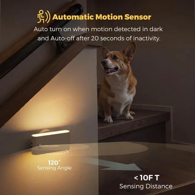 Alt view image 5 of 7 - Motion Sensor Night Light, Rechargeable Stair Lights Indoor