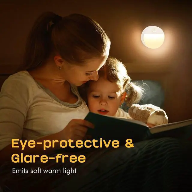Alt view image 5 of 7 - 3 Pack Motion Sensor Stair Night Lights Indoor | Automatic, Wireless, LED Battery Operated Stick on Lamp for Step Toilet Hallway Bedroom Under Cabinet Closet Wall Kitchen