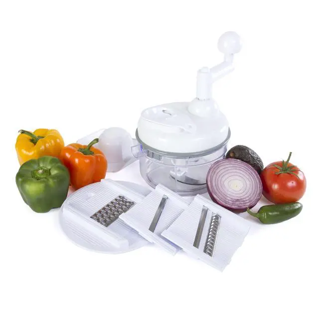 Main image of Manual Food Chopper - 5 in 1 Miracle Chopper, Salsa Maker, Blender, Slicer, Shredder and Julienne As Seen on TV Manual Food Processor