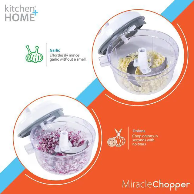 Alt view image 3 of 6 - Manual Food Chopper - 5 in 1 Miracle Chopper, Salsa Maker, Blender, Slicer, Shredder and Julienne As Seen on TV Manual Food Processor