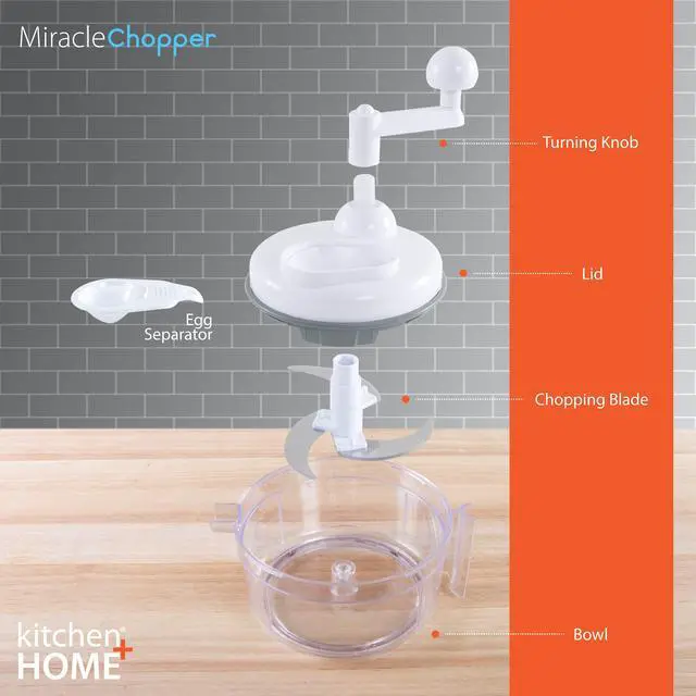 Alt view image 5 of 6 - Manual Food Chopper - 5 in 1 Miracle Chopper, Salsa Maker, Blender, Slicer, Shredder and Julienne As Seen on TV Manual Food Processor