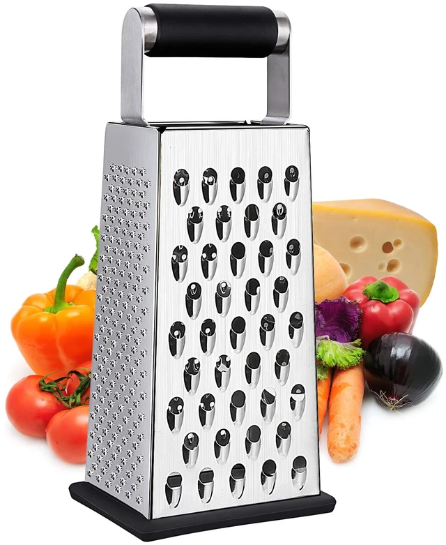 Main image of Cheese Grater, 4-Sided Box Grater for Cheese, Vegetable & Fruit