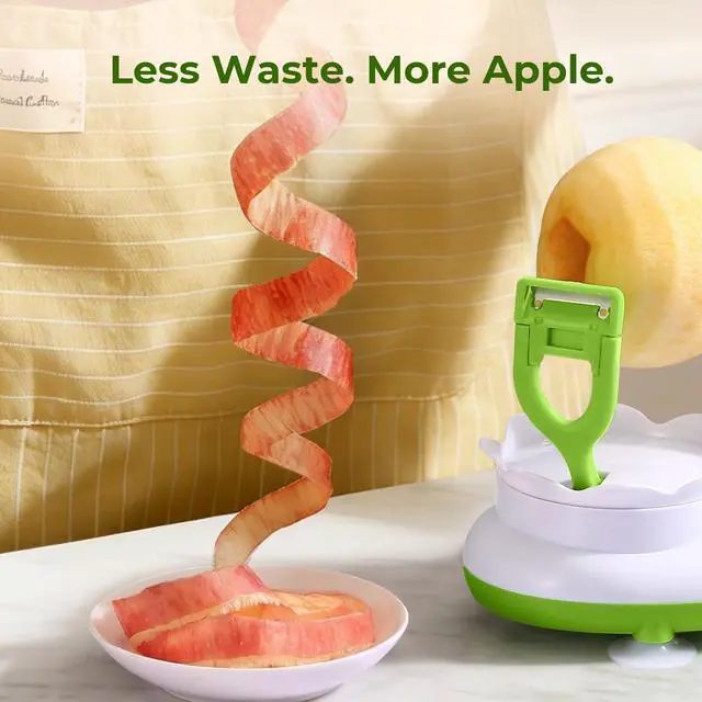 Alt view image 6 of 7 - Apple Peeler for Apple Sauce and Pie, 8-Wedge Apple Slicer Corer with Stainless Steel Blades, Upgraded Strong Suction Base, Includes 2 Replacement Blades