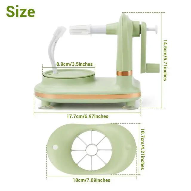 Alt view image 2 of 7 - Apple Peeler, 8 Wedges Apple Peeler Slicer Corer, Apple Slicer, Stainless Steel Blades