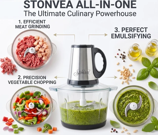 Alt view image 5 of 7 - Electric Garlic Peeler & Chopper 300W Automatic Garlic Peeler Machine with 2L Jar & Dual Blades, Electric Garlic Mincer, Vegetable Chopper & Silicone Garlic Peeler Skin Remover Tool