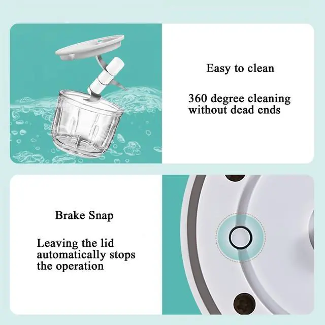 Alt view image 6 of 7 - 1.5 CUP Garlic Chopper,Electric Mini Food Processor,Portable Veggie Chopper