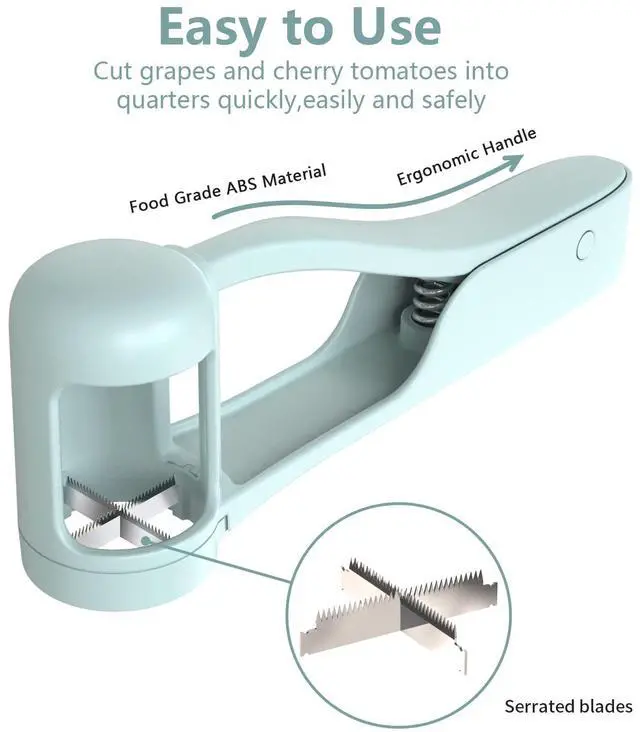 Alt view image 3 of 7 - Grape Cutter Grape Slicer for Toddlers,Grape Cherry Tomato Strawberry Cutter Quarter Slicer tool For Vegetable Fruit Salad Cake Decoration,Stainless Steel kitchen Gadget Fruit cutter