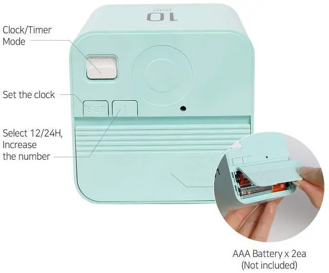 Alt view image 6 of 7 - Multi Cube Timer Clock (Yellow), Rotating Flip Gravity Sensor Time Management Digital LED Clock & Timer 3,10,30,60 min Setting ADHD Desk Office Productivity Kids Workout Kitchen