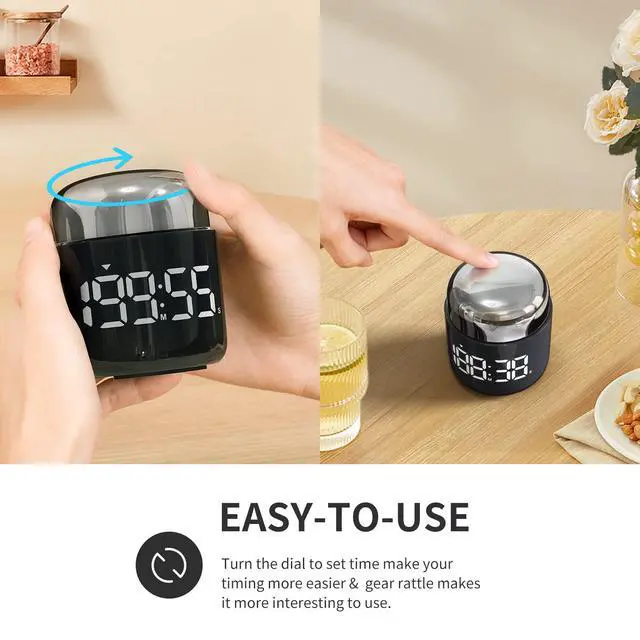Alt view image 2 of 7 - Digital Kitchen Timer,Countdown Countup Timer with Large LED Display Volume Adjustment,Timer for Cooking, Classroom Time for Kids and Teachers. (Silver)