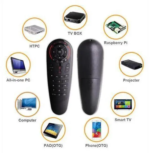 Alt view image 4 of 5 - Voice Remote Control 2.4G Wireless Air Mouse G30 33 keys IR learning Gyro Sensing Smart Remote for Android TV BOX Game PC