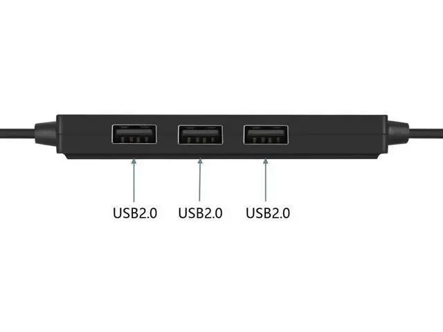 Alt view image 2 of 6 - USB Type-C to USB-A 2.0 Male Data Cable USB 2.0 hub 3 Port USB C Adapter Type C to USB A Connector for Laptop Cell Phone Tablet