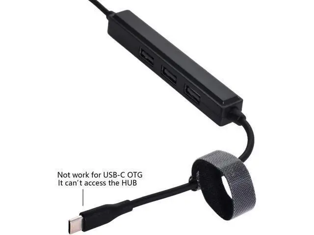 Alt view image 3 of 6 - USB Type-C to USB-A 2.0 Male Data Cable USB 2.0 hub 3 Port USB C Adapter Type C to USB A Connector for Laptop Cell Phone Tablet