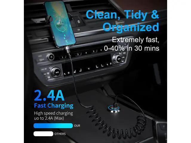 Alt view image 2 of 7 - 60W Coiled USB C Cable for Car, 6FT USB C to USB C Coiled Cable, USB C to C Type Fast Charging Cable Compatible with Samsung GalaxyS21/S21+/S20+ Ultra Note 20, Pixel 4/3 XL, MacBook Pro/Air