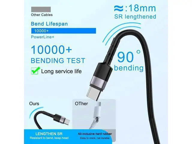 Alt view image 4 of 7 - 60W Coiled USB C Cable for Car, 6FT USB C to USB C Coiled Cable, USB C to C Type Fast Charging Cable Compatible with Samsung GalaxyS21/S21+/S20+ Ultra Note 20, Pixel 4/3 XL, MacBook Pro/Air