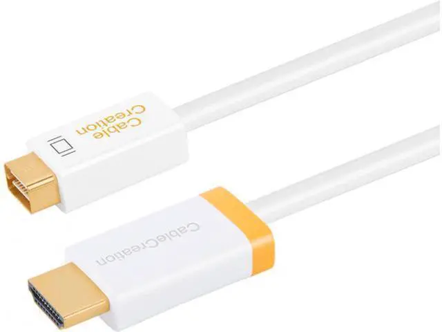 Alt view image 3 of 5 - Mini-DVI to HDMI Adapter Cable, Mini DVI 6ft in White for Macintosh