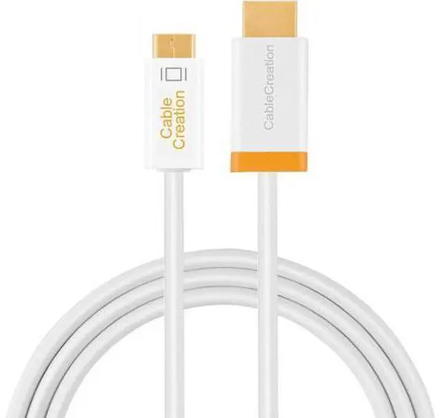 Main image of Mini-DVI to HDMI Adapter Cable, Mini DVI 6ft in White for Macintosh