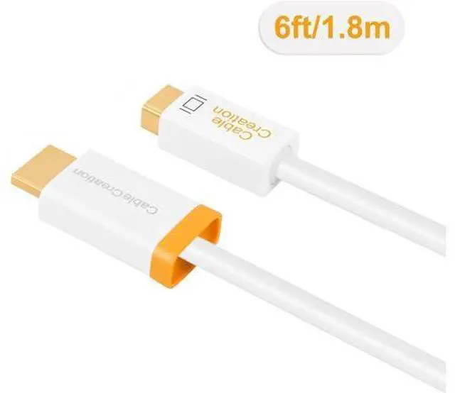 Alt view image 2 of 5 - Mini-DVI to HDMI Adapter Cable, Mini DVI 6ft in White for Macintosh