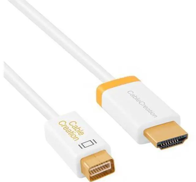 Alt view image 4 of 5 - Mini-DVI to HDMI Adapter Cable, Mini DVI 6ft in White for Macintosh