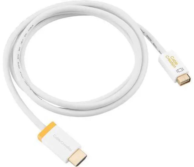 Alt view image 5 of 5 - Mini-DVI to HDMI Adapter Cable, Mini DVI 6ft in White for Macintosh