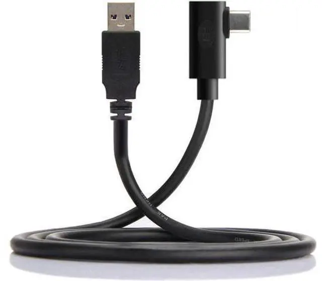 Alt view image 3 of 5 - Fit for Quest Link VR USB 3.1 Type-C Left Right Angled Type to Standard USB3.0 Data Cable 3M