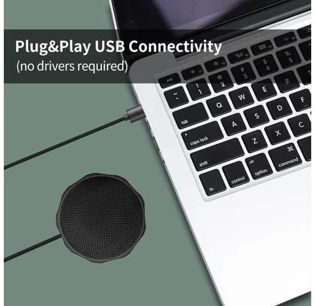 Alt view image 3 of 7 - M1 USB Condenser Microphone, 360° Omnidirectional Desktop Mic for PC/Laptop, Conference Calls, Online Learning, Gaming, Podcasting & Recording