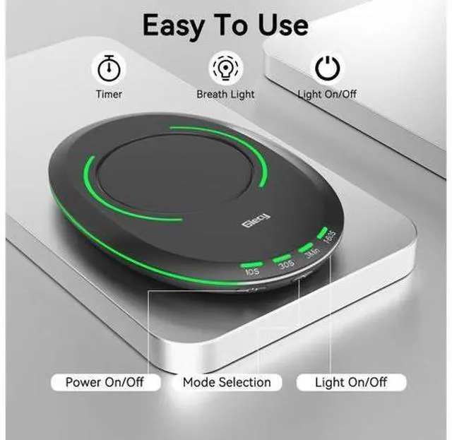 Alt view image 3 of 7 - Giecy Ultra Slim Undetectable Mouse Mover, Mouse Jiggler with Adjustable Interval Timer & Breathing Light, Simulates Realistic Mouse Movement for Keeping Computer Laptop Active Office Home Remote Work
