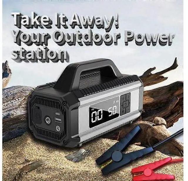 Alt view image 4 of 5 - Ecocleanpath QB05 Portable Air Compressor Tire Inflator - 10000mAh Power Bank & LED Light (Yellow)
