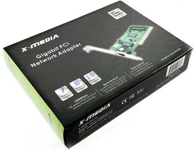 Alt view image 6 of 6 - X-MEDIA XM-NA3500 1-Port PCI 10/100/1000Mbps Gigabit Ethernet PCI Network Card / Network Adapter, Realtek RTL8169SC Chipset, Windows 10 & Linux Supported