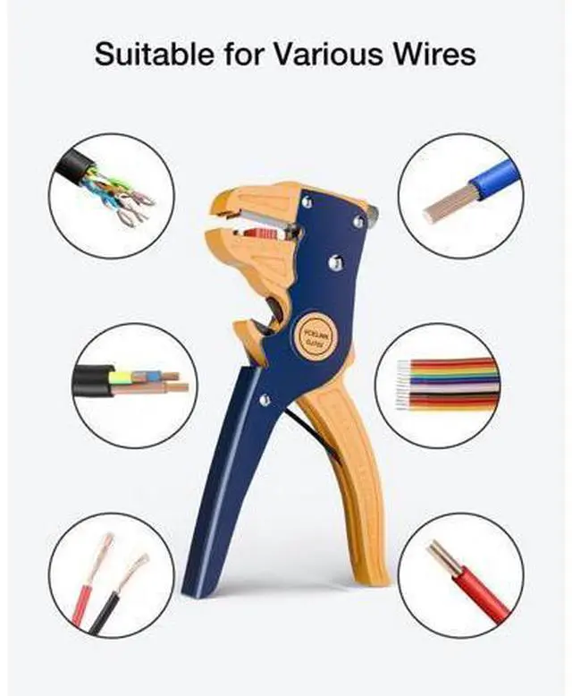 Alt view image 4 of 7 - Wire Stripper and Cutter, Professional Quick Strip Automatic Wire Stripper, 2 in 1 Adjustable Electrical Cable Wire Stripping Tool&Eagle Nose Self-Adjusting Wire Pliers (7-Inch)