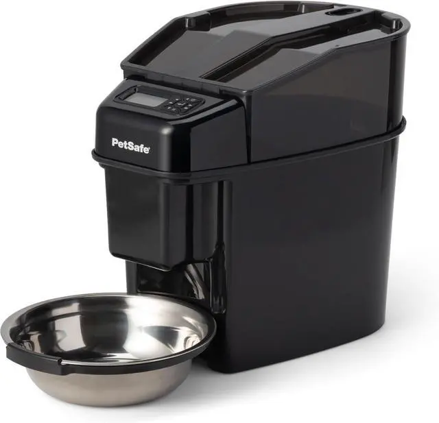 Alt view image 6 of 7 - PetSafe Automatic Cat Feeder - Healthy Pet Simply Feed - Automatic Pet Feeder for Cats & Dogs - Timed Pet Feeder with Programmable Portion Control - Holds 24 Cups of Dry or Semi-Moist Dog or Cat Food