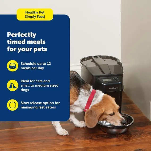 Main image of PetSafe Automatic Cat Feeder - Healthy Pet Simply Feed - Automatic Pet Feeder for Cats & Dogs - Timed Pet Feeder with Programmable Portion Control - Holds 24 Cups of Dry or Semi-Moist Dog or Cat Food