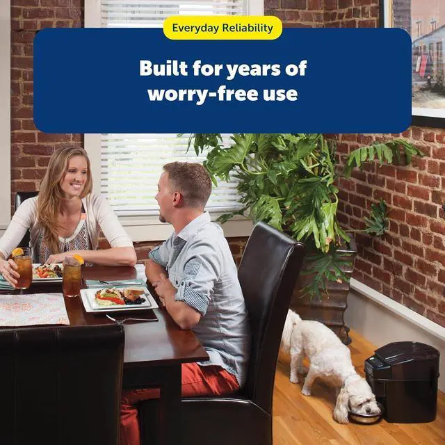 Alt view image 5 of 7 - PetSafe Automatic Cat Feeder - Healthy Pet Simply Feed - Automatic Pet Feeder for Cats & Dogs - Timed Pet Feeder with Programmable Portion Control - Holds 24 Cups of Dry or Semi-Moist Dog or Cat Food