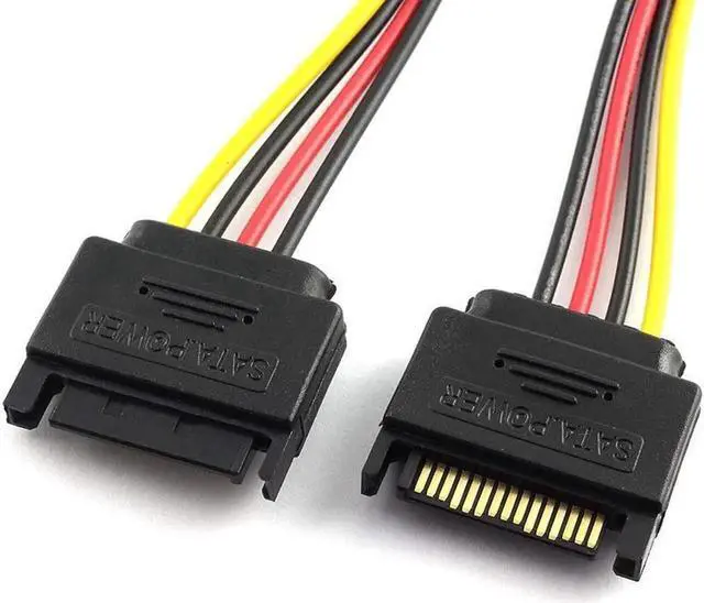 Alt view image 2 of 3 - 3pcs SATA Male to 4pin Molex Female Power Adapter Cable Serial ATA Extension Cable for 3.5 inches HDD/SSD/SD ROM (20cm)