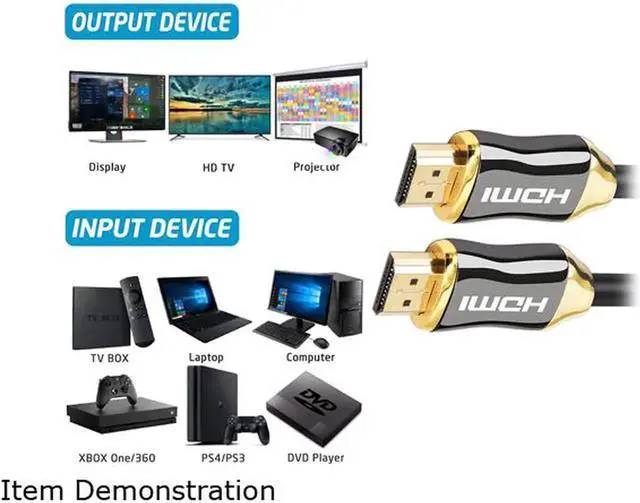 Alt view image 3 of 5 - 4K HDMI Cable 10ft | High Speed,4K @ 60Hz, Ultra HD, 2K, 1080P & ARC Compatible | for Laptop, Monitor, PS5, PS4, Xbox One, Fire TV, Apple TV & More 3m
