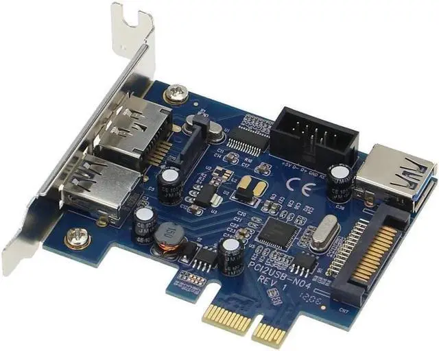 Main image of External USB3.0 Port Power eSATA Port Internal USB 3.0 9pin USB Header PCIe Card With 15pin SATA Power Socket (NEC / Renesas uP