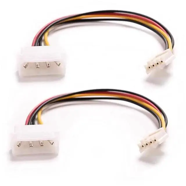 Main image of 2PCS 4Pin IDE Power Supply to Floppy Drives Adapter Cable Computer PC Big 4p Small 4p Power Cord Floppy Drive Connector