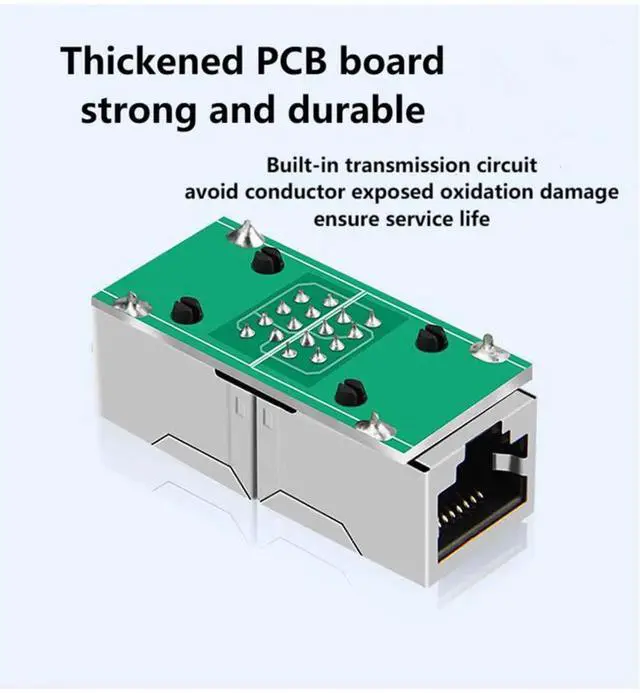 Alt view image 5 of 7 - RJ45 in-Line Coupler Adapter Female to Female Ethernet Cable Extender 8-Pin Modular Network Connector for Cat7 Cat6 Cat5e Cat5 Ethernet Cable 2pcs